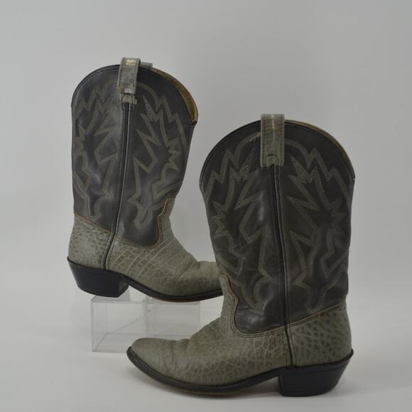 Vintage Stuart McGuire Gray Western Cowboy Boots Size 10 - Picture 5 of 14